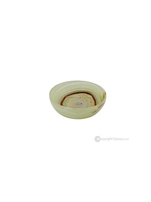 Schale, grüner Onyxmarmor, in Italien handgefertigtes Mittelstück, Naturstein.