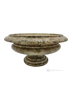 OBSTSCHALE aus Pietra Fossile-Marmor, modernes Design-Mittelstück, handgefertigt aus authentischem Naturstein.