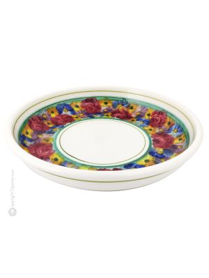 CENTROTAVOLA MILLEFIORI Keramik Schüssel Schale Tafelaufsatz handgemacht handbemalt authentisch Made in Italy aus der Region Friuli