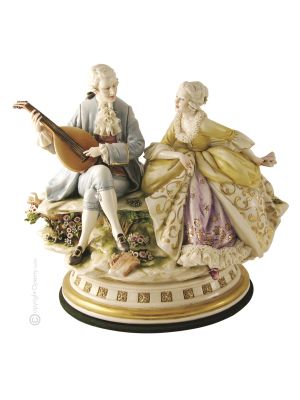 DAME UND GALLANT 1013 Edles Porzellan Figur Barock handgemacht elegant stilvoll exklusiv