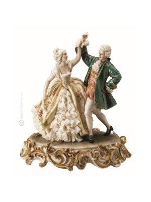 MENUETT Edles Porzellan Figur Barock handbemalt Wohnkultur exklusiv elegant