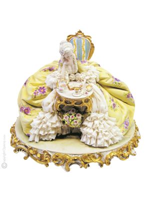FRAU 1035T Capodimonte Porzellan Figur Barock handgemacht Wohnkultur exklusiv hochwertig