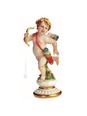 CHERUB MIT BOGEN Capodimonte Porzellan Figur handgemacht elegant hochwertig exklusiv