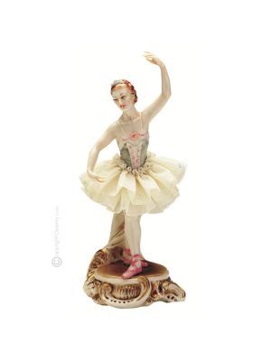 BALLERINA 1055 Italienische Porzellan Figur handbemalt elegant hochwertig exklusiv stilvoll