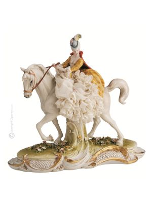 FRAU 1095 Edles Porzellan Figur Barock handbemalt hochwertig Wohnkultur stilvoll elegant