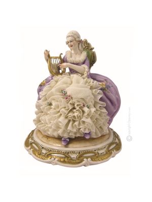FRAU 1106 Capodimonte Porzellan Figur Barock handbemalt Wohnkultur exklusiv stilvoll hochwertig