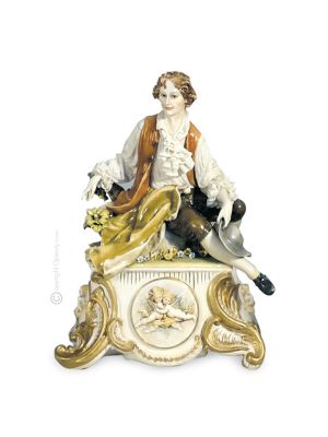 GALANT 1128 Edles Porzellan Figur Barock handbemalt elegant stilvoll Italienisches Design