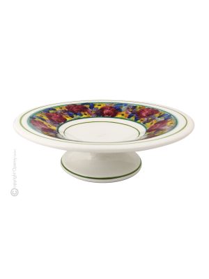 CENTROTAVOLA ALZATA MILLEFIORI Keramik Schüssel Schale Tafelaufsatz handgemacht handbemalt authentisch Made in Italy aus der Region Friuli