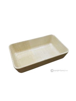 MITTELSTÜCK aus echtem Naturstein in Mokkacreme, mit modernem Design, handgefertigt.