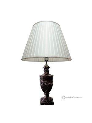 LAMPE aus rotem Levanto-Marmor, Lampenschirm aus echtem Naturstein, luxuriöses Dekorationselement.