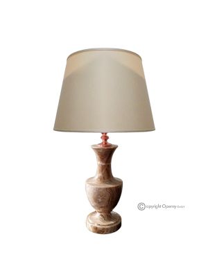 LAMPE aus Onyx-Elfenbein-Marmor, Lampenschirm aus echtem Naturstein, mit klassischem und elegantem Design.