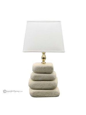 Marble Stone LAMP, Lampenschirm aus echtem Naturstein, mit modernem Design und handgefertigt.