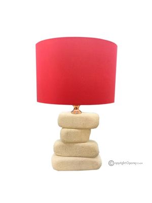 Marmorsteinlampe, authentischer Lampenschirm aus Naturstein, luxuriöse Dekoration.