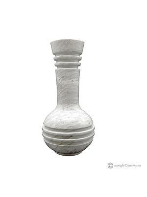 VASE aus Bardiglio-Marmor, kostbarer Naturstein, handgefertigt, dekorativ.