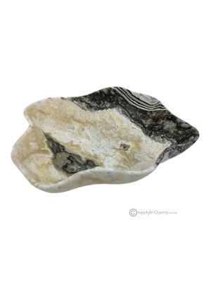 MITTELSTÜCK aus Zebra-Onyx, authentischem Naturstein, ein raffiniertes Luxusobjekt.