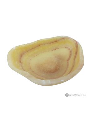 MITTELSTÜCK aus orangefarbenem Onyx, echter Naturstein, modernes Design, handgefertigt.