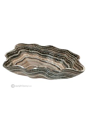 MITTELSTÜCK aus Serpentin-Onyx, authentischer Naturstein, raffiniert und elegant, handgefertigt. 