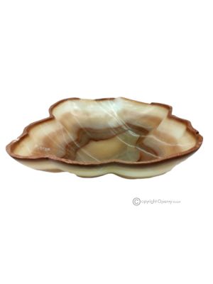 MITTELSTÜCK aus schokoladenbraunem Onyx, authentischem Naturstein, ein handgefertigtes Stück Luxus.