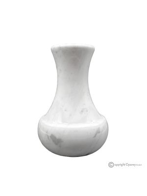 VASE aus weißem Carrara-Marmor, wertvoller Naturstein, handgefertigt, dekorativ.