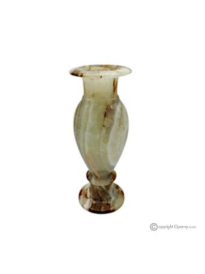 VASE, Amphore aus grünem Onyxmarmor, authentisch und handgefertigt, elegantes und exklusives Design.