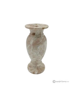 VASE, Amphore aus rosa Marmor, echter Stein, handgefertigt, elegantes und exklusives Design.