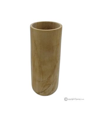 Zylindrische VASE aus Teakmarmor, authentischem Naturstein, handgefertigt, raffiniertes Design.