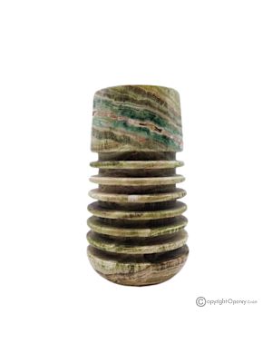 VASE aus smaragdgrünem Onyxmarmor, echtem Naturstein, handgefertigt, modernes Design.