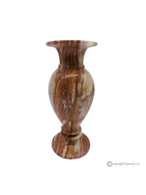 VASE, Amphore aus grünem Onyxmarmor, echter Stein, handgefertigt, dekorativ.