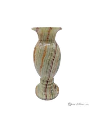 VASE, Amphore aus grünem Onyxmarmor, echter Naturstein höchster Qualität, handgefertigt.