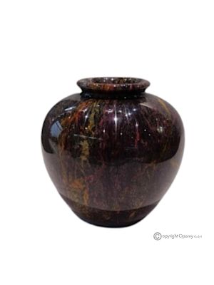 VASE, gebogen, aus Marmor, authentischer orientalischer Stein von höchster Qualität, handgefertigt, exklusiv.