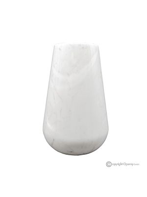 VASE aus weißem Carrara-Marmor, hochwertiger Naturstein, handgefertigt.