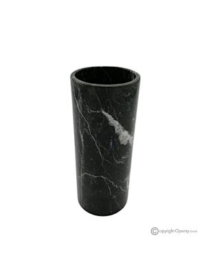 Zylindrische VASE aus Marmor, Naturstein, handgefertigt, modernes und elegantes Design.