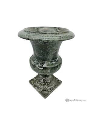 Medici-VASE aus grünem Marmor, Naturstein, handgefertigt, klassisches Design.