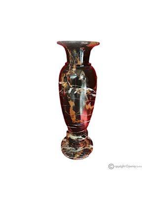 VASE, Michelangelo-Amphore aus schwarzem Marmor, echter Stein, handgefertigt, elegantes Design.