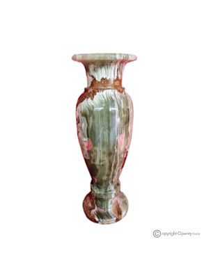 VASE, Amphore aus grünem Onyxmarmor, authentischer Qualitätsstein, handgefertigt, elegantes Design.