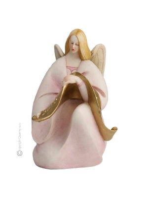 ENGEL SINGT Italienische Porzellan Figur handgemacht exklusiv Wohnkultur modern stilvoll