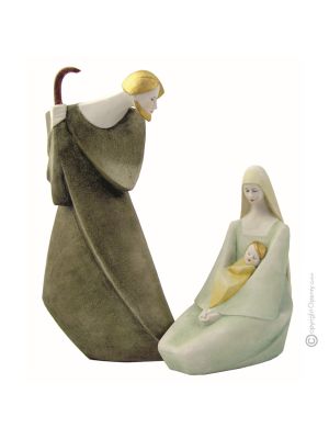 HEILIGE FAMILIE 321 Italienische Porzellan Figur handgemacht elegant exklusiv hochwertig