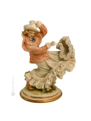 FRAU 554T Italienische Porzellanfigur FRAU handgemacht Wohnkultur stilvoll Italienisches Design
