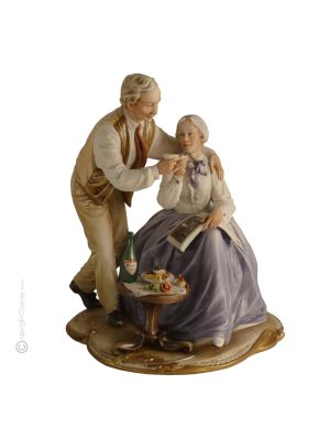 JUBILÄUM Capodimonte Porzellan Figur handgemacht Wohnkultur elegant Italienisches Design
