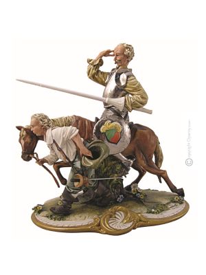 DON QUIJOTE Italienische Porzellan Figur handgemacht Wohnkultur hochwertig stilvoll elegant