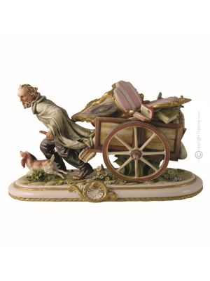 HAUSIERER Italienische Porzellan Figur handbemalt Wohnkultur elegant exklusiv hochwertig 
