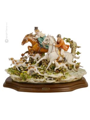 DIE JAGD Edles Porzellan Figur handgemacht Wohnkultur hochwertig elegant exklusiv stilvoll