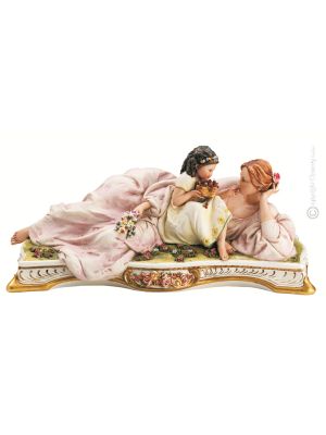 KIRSCHEN 791 Italienische Porzellan Figur handbemalt Wohnkultur elegant Italienisches Design 