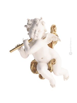 CUPID MIT FLÖTE 796B Capodimonte Porzellan Figur handbemalt Wohnkultur elegant exklusiv