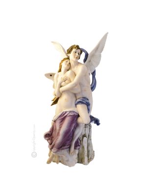 EROS UND PSYCHE 798 Edles Porzellan Figur handbemalt hochwertig Wohnkultur Italienisches Design