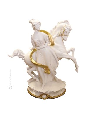 DIE KRIEGERIN 817B Edles Porzellan Figur handbemalt exklusiv Wohnkultur Italienisches Design