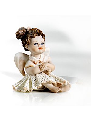 CLOE Capodimonte romantische, raffinierte und reine Engelsstatuette.