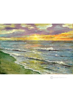 CILENTO MIT LIEBE Acrylgemälde auf Leinwand modern Made in Italy