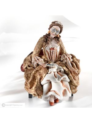DAME – Statuette aus Capodimonte-Porzellan, elegante und raffinierte Dame.