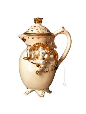 TEEKANNE Exklusives Ornament aus Keramik Barockstil mit 24k Goldfarbe Swarovski-Kristalle